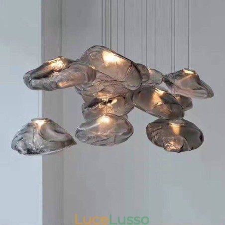Lampadario a sospensione in vetro nordico creativo Lampadario a sospensione artistica Lampadario a sospensione in vetro nordico creativo Lampadario a sospensione artistica