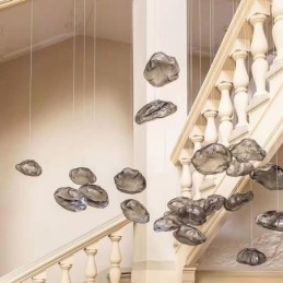 Lampadario a sospensione in vetro nordico creativo Lampadario a sospensione artistica