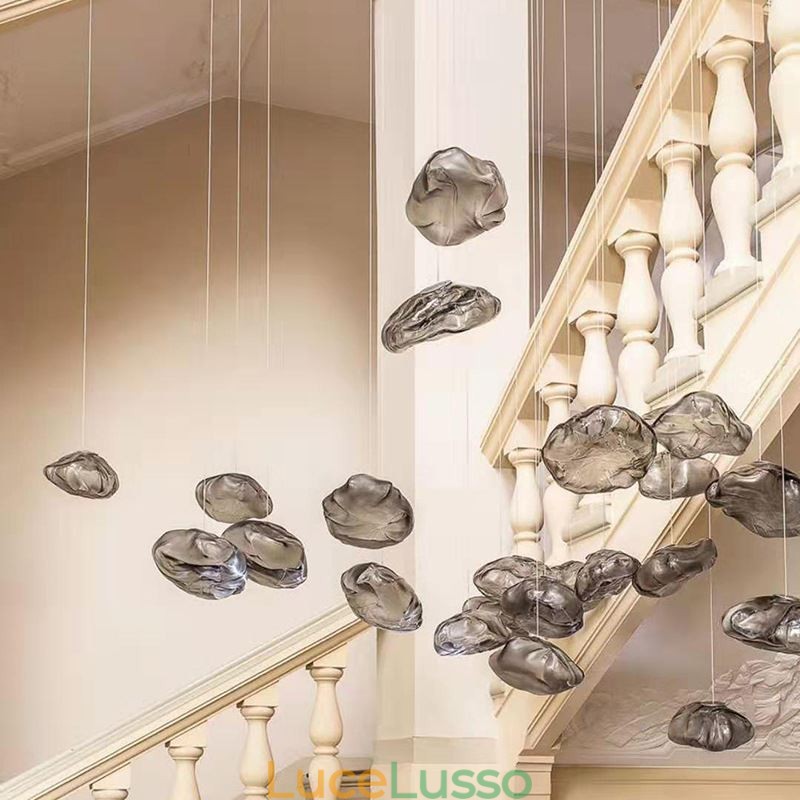 Lampadario a sospensione in vetro nordico creativo Lampadario a sospensione artistica