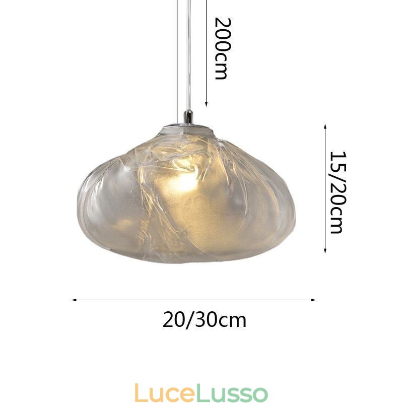 Lampadario a sospensione in vetro nordico creativo Lampadario a sospensione artistica