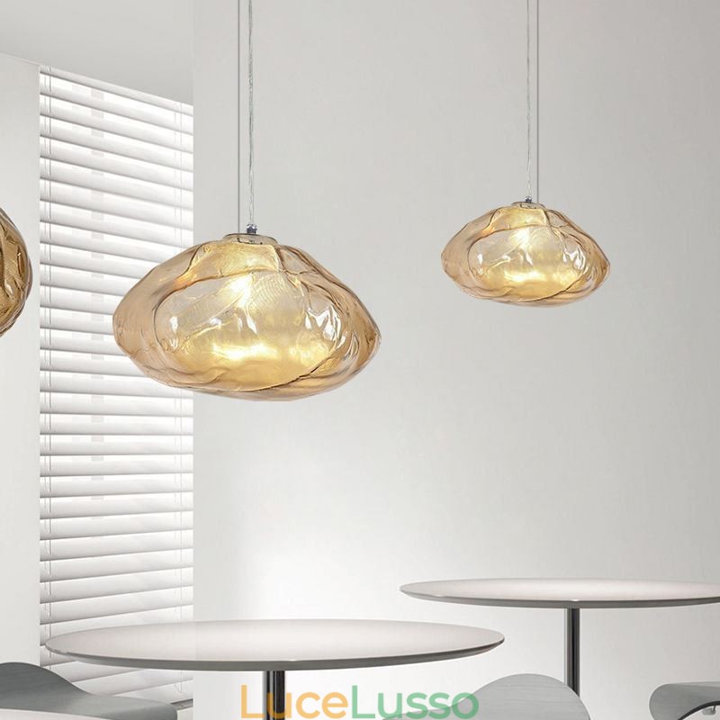 Lampadario a sospensione in vetro nordico creativo Lampadario a sospensione artistica