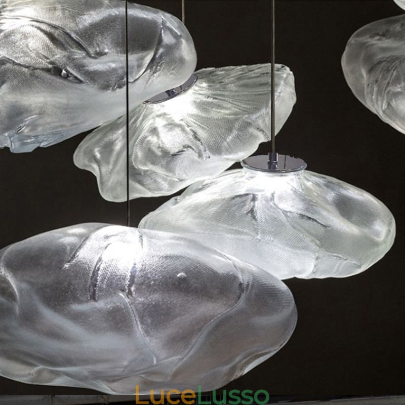 Lampadario a sospensione in vetro nordico creativo Lampadario a sospensione artistica
