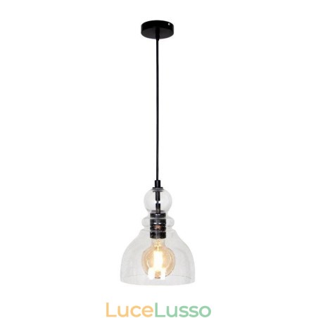 Lampada a sospensione moderna in ferro Lampada a sospensione in vetro di zucca Lampada a sospensione moderna in ferro Lampada a sospensione in vetro di zucca