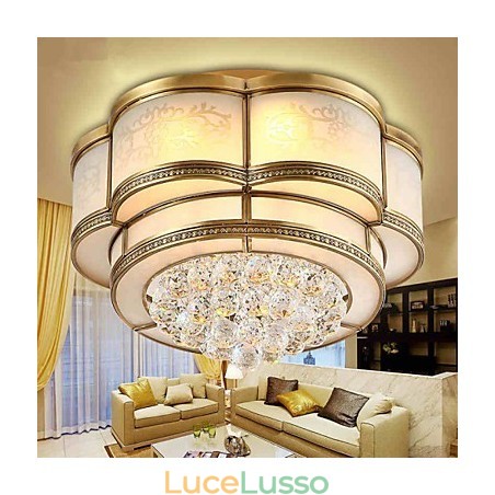 Tradizionale Classico Rustico Lodge Cristallo Ottone Metallo Montaggio a filo Tradizionale Classico Rustico Lodge Cristallo Ottone Metallo Montaggio a filo