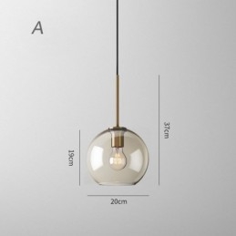 Lampada a sospensione in vetro a 3 luci, classica, a grappolo, da caffè