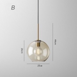 Lampada a sospensione in vetro a 3 luci, classica, a grappolo, da caffè