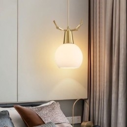 Moderna semplice lampada a sospensione in rame Antler lampada a sospensione