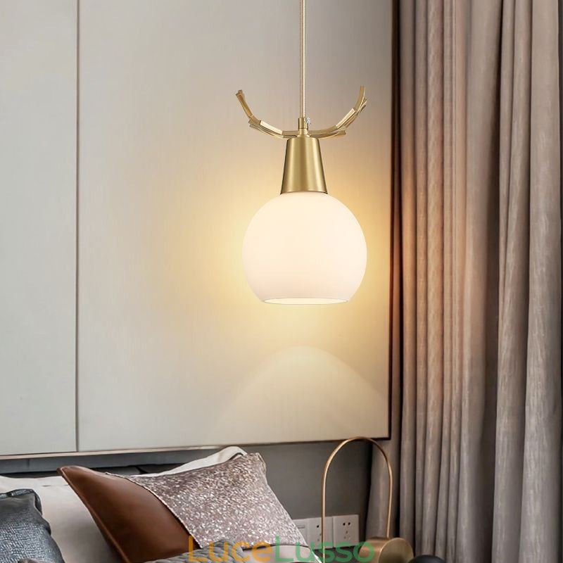 Moderna semplice lampada a sospensione in rame Antler lampada a sospensione