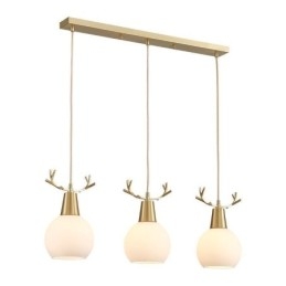 Moderna semplice lampada a sospensione in rame Antler lampada a sospensione
