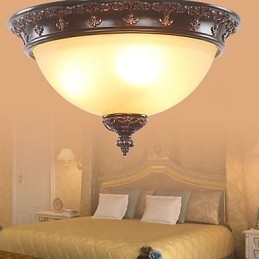 33*Lampada a cupola con luce assorbita rurale classica in stile europeo