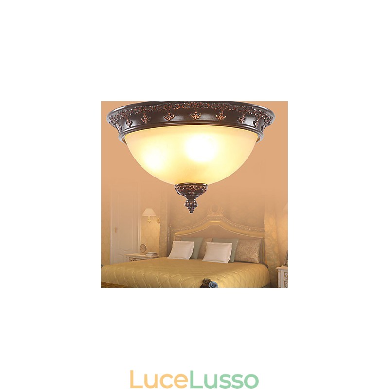 33*Lampada a cupola con luce assorbita rurale classica in stile europeo