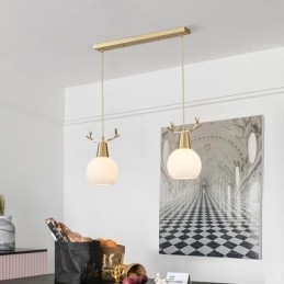 Moderna semplice lampada a sospensione in rame Antler lampada a sospensione