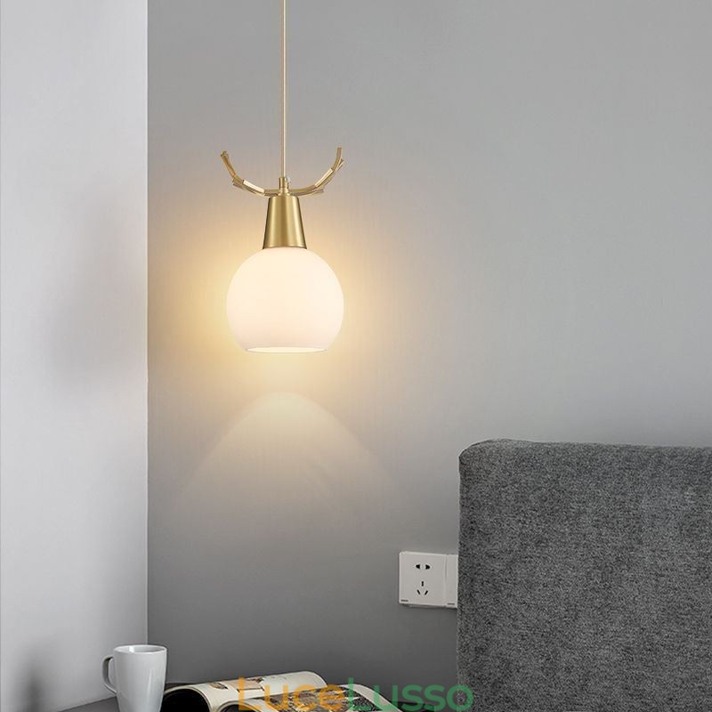Moderna semplice lampada a sospensione in rame Antler lampada a sospensione