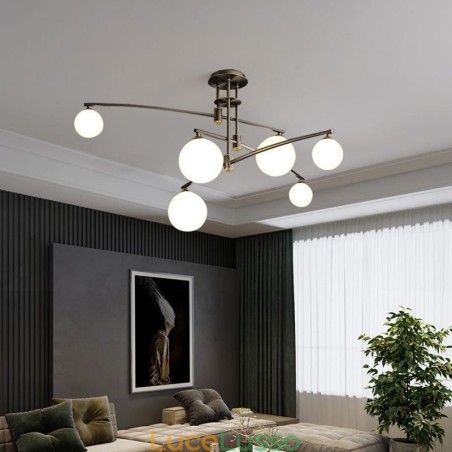 Lampadario a sospensione in vetro Magic Bean Lampadario a sospensione in vetro Magic Bean
