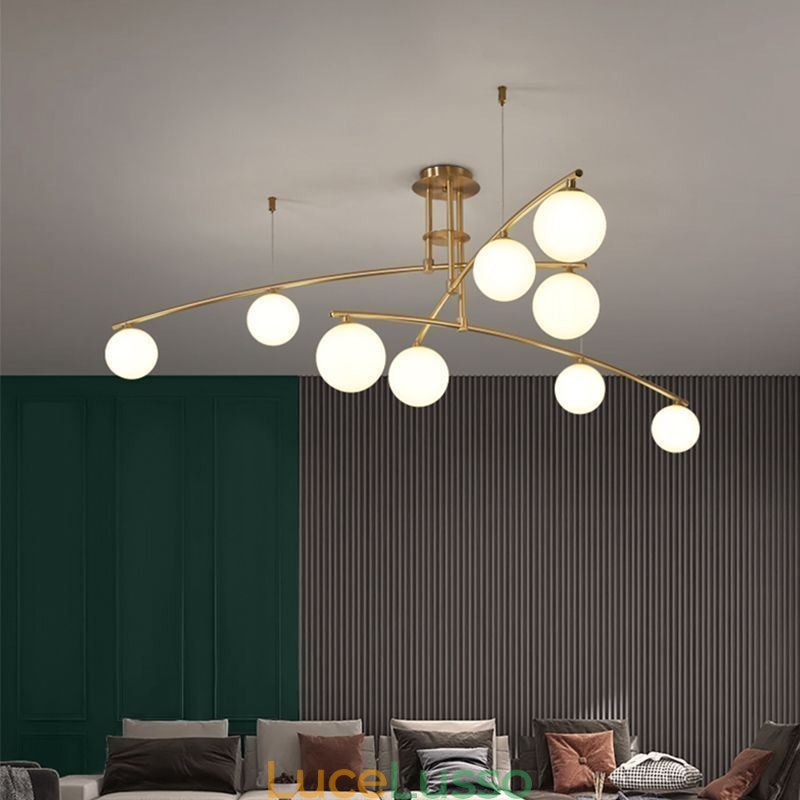 Lampadario a sospensione in vetro Magic Bean