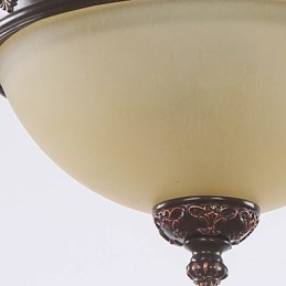 33*Lampada a cupola con luce assorbita rurale classica in stile europeo