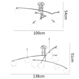 Lampadario a sospensione in vetro Magic Bean