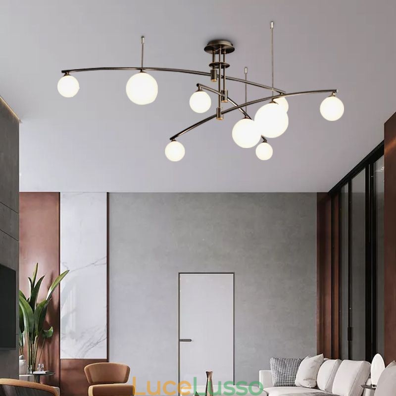Lampadario a sospensione in vetro Magic Bean