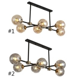 Lampada da soffitto moderna in vetro a 6 luci Magic Bean Light Fixture