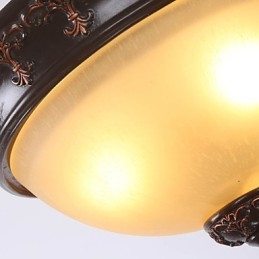 33*Lampada a cupola con luce assorbita rurale classica in stile europeo
