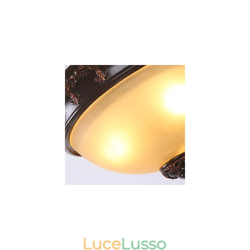33*Lampada a cupola con luce assorbita rurale classica in stile europeo