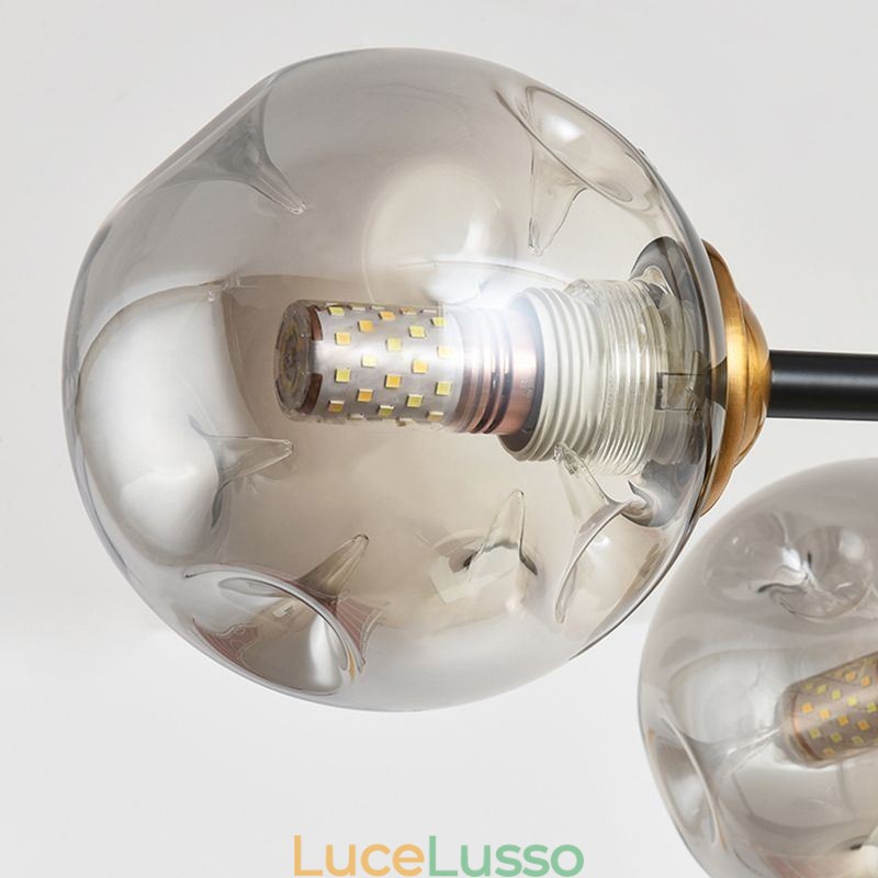 Lampada da soffitto moderna in vetro a 6 luci Magic Bean Light Fixture