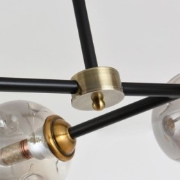 Lampada da soffitto moderna in vetro a 6 luci Magic Bean Light Fixture