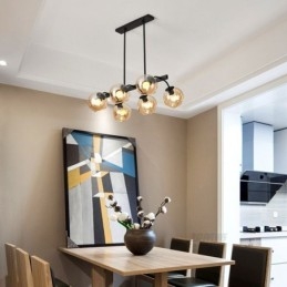 Lampada a sospensione Magic Bean in vetro con globo di illuminazione