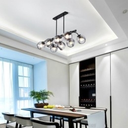 Lampada a sospensione Magic Bean in vetro con globo di illuminazione
