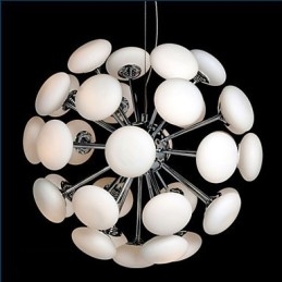 ModernYestaurant Lampada Semplice Lampada a Sospensione Circolare in Vetro Stile Europeo