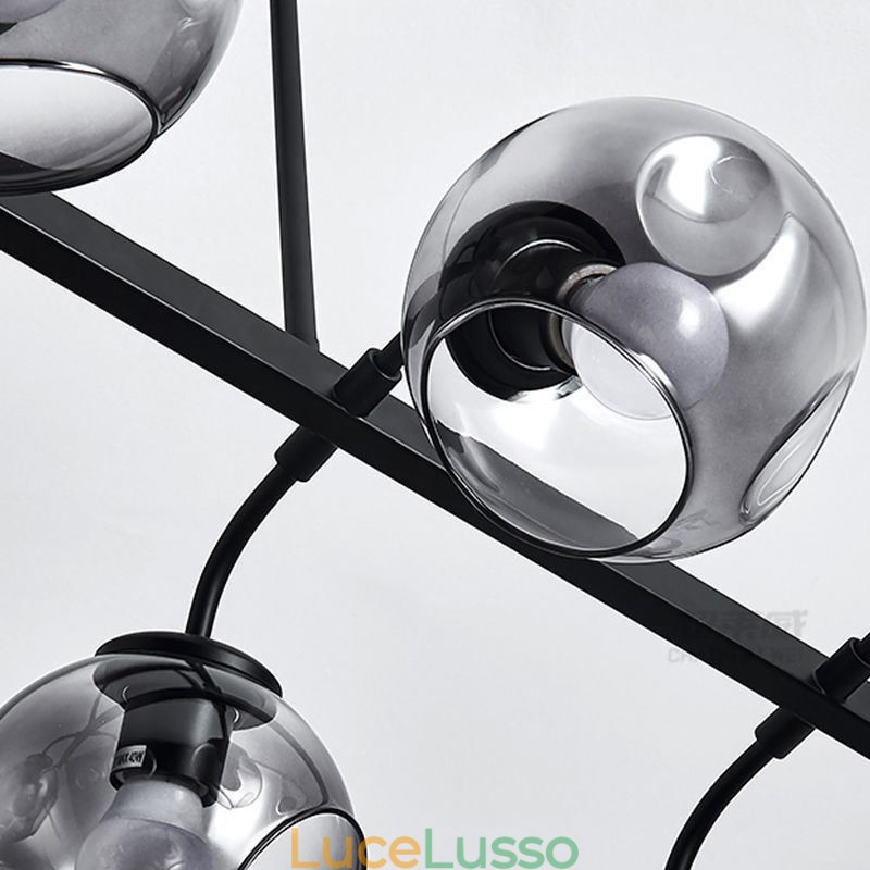 Lampada a sospensione Magic Bean in vetro con globo di illuminazione