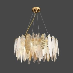 Lampada a sospensione in vetro elegante e contemporanea