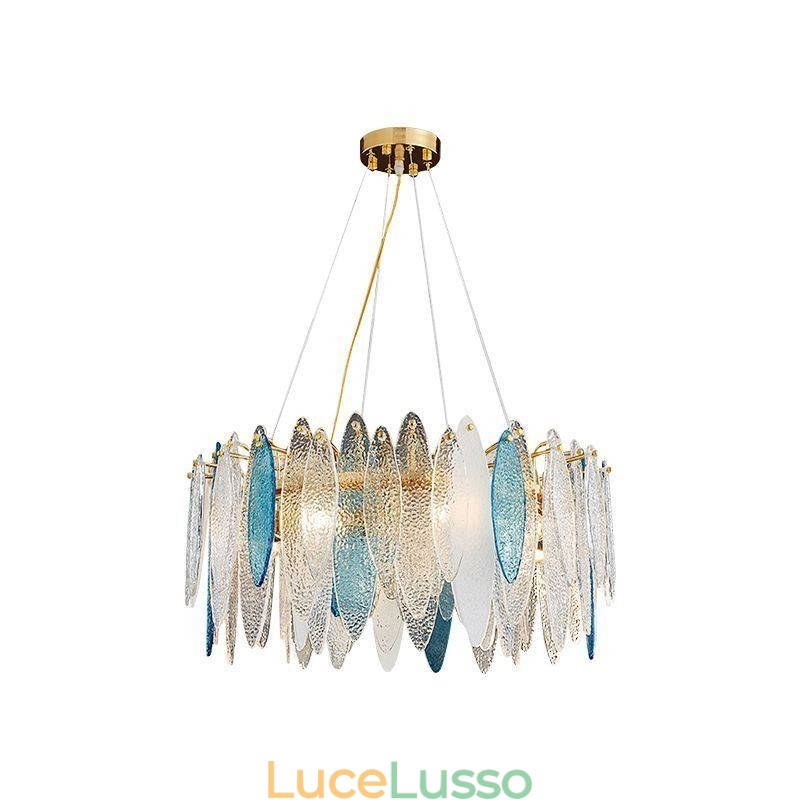 Lampada a sospensione in vetro elegante e contemporanea