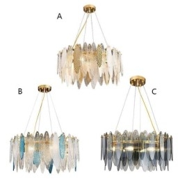 Lampada a sospensione in vetro elegante e contemporanea