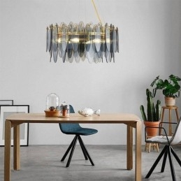 Lampada a sospensione in vetro elegante e contemporanea
