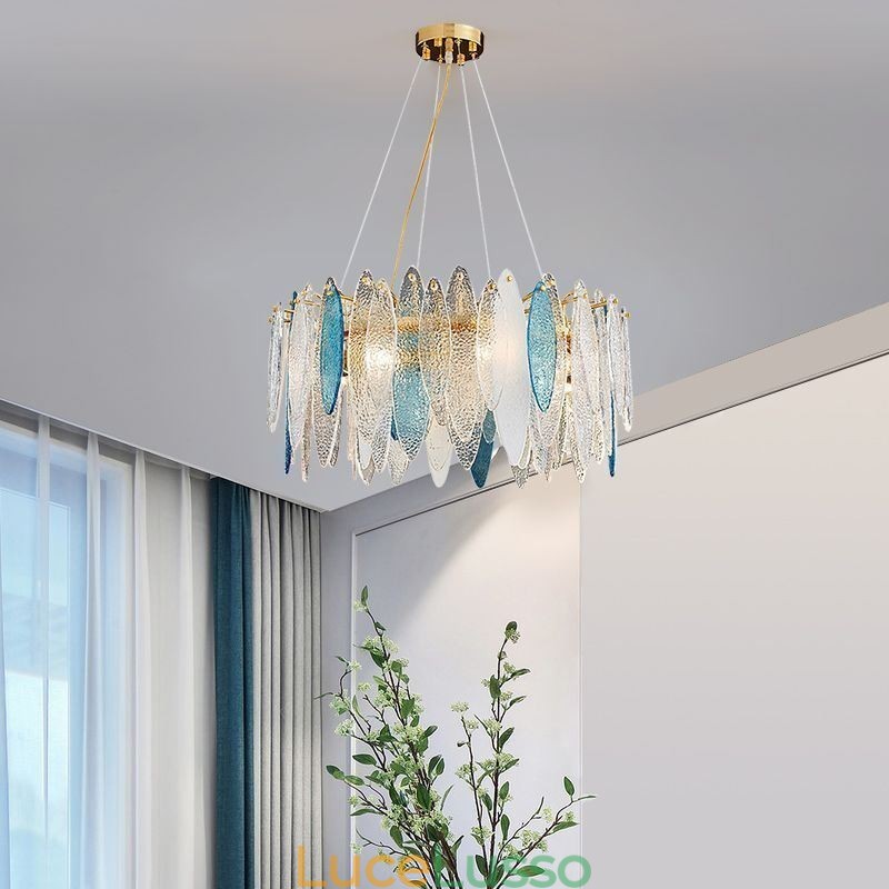 Lampada a sospensione in vetro elegante e contemporanea
