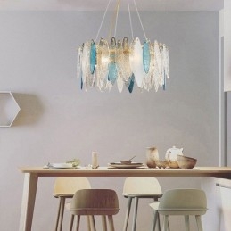 Lampada a sospensione in vetro elegante e contemporanea