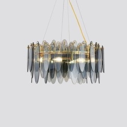 Lampada a sospensione in vetro elegante e contemporanea