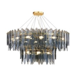 Lampadario moderno in vetro rotondo Elegante lampadario in vetro