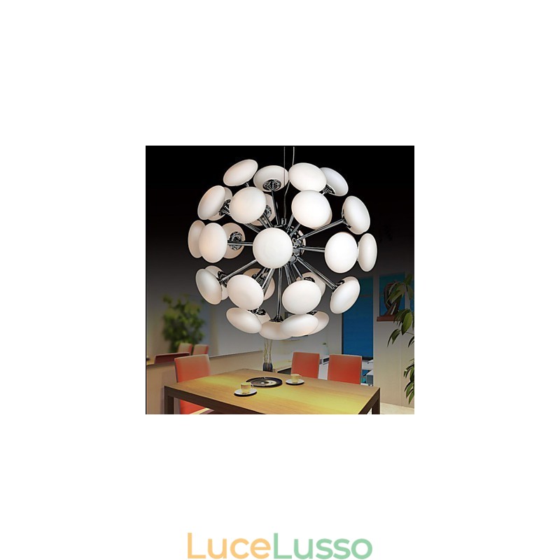 ModernYestaurant Lampada Semplice Lampada a Sospensione Circolare in Vetro Stile Europeo
