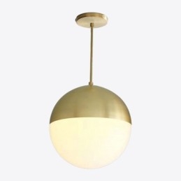 Lampada a sospensione moderna con sfera di vetro, idee per l'isola