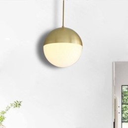 Lampada a sospensione moderna con sfera di vetro, idee per l'isola