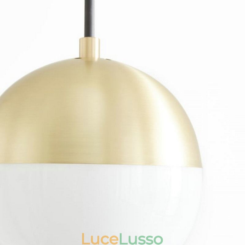 Lampada a sospensione moderna con sfera di vetro, idee per l'isola