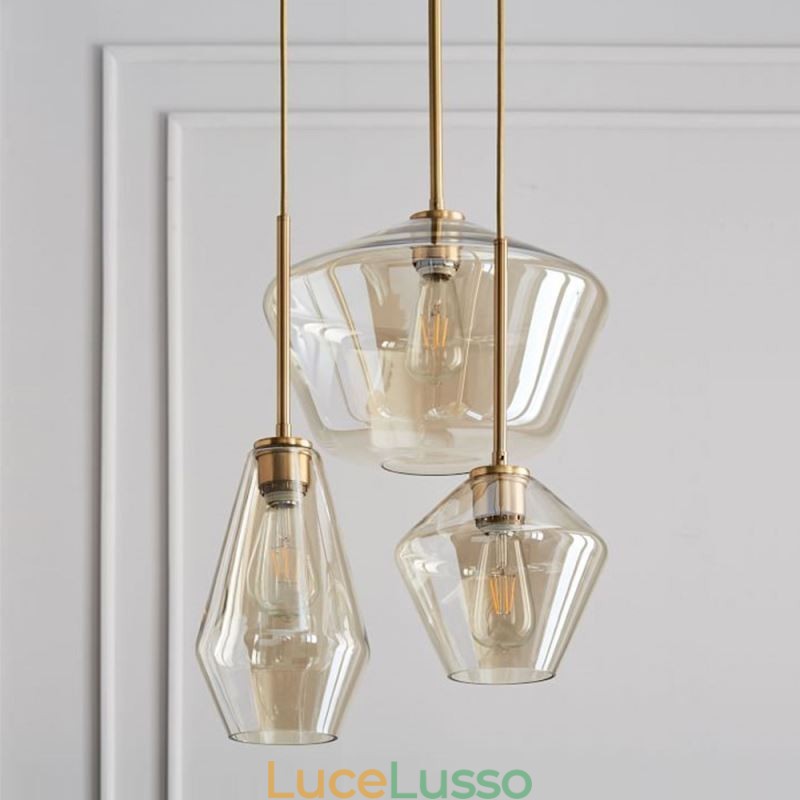 Lampada a sospensione moderna in vetro semplice