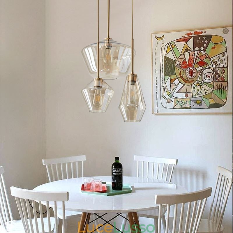 Lampada a sospensione moderna in vetro semplice