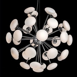 ModernYestaurant Lampada Semplice Lampada a Sospensione Circolare in Vetro Stile Europeo