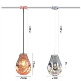 Lampada a sospensione colorata, lampada a isola in vetro a bolle di sapone