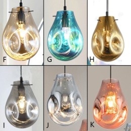 Lampada a sospensione colorata, lampada a isola in vetro a bolle di sapone