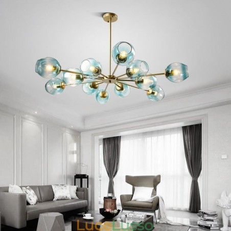 Lampada a sospensione in vetro nordico Lampada a forma di fagiolo magico Illuminazione a lampadario Lampada a sospensione in vetro nordico Lampada a forma di fagiolo magico Illuminazione a lampadario