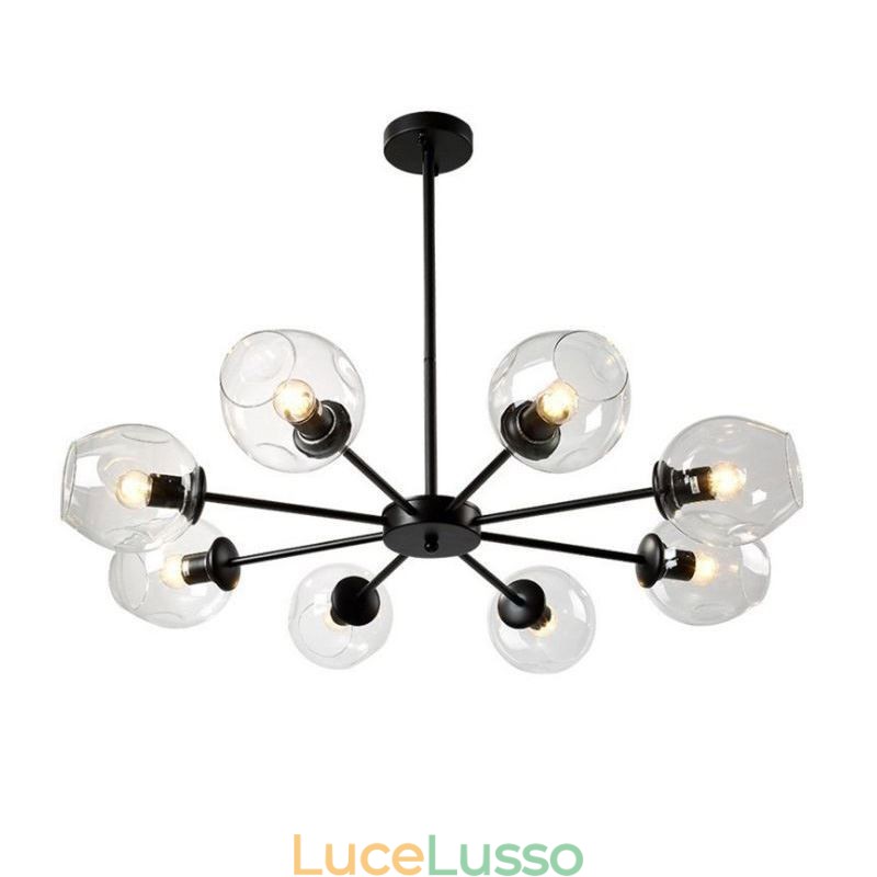 Lampada a sospensione in vetro nordico Lampada a forma di fagiolo magico Illuminazione a lampadario